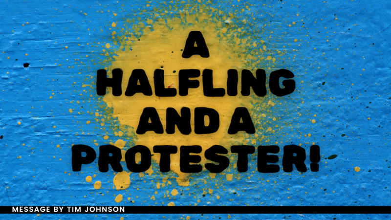 A Hafling and a Protester