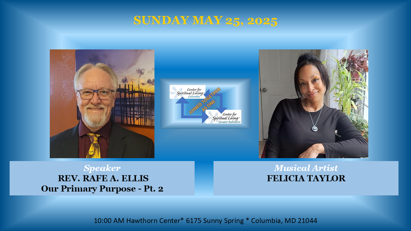 "Our Primary Purpose ~ Part 2" with Rev Rafe Ellis