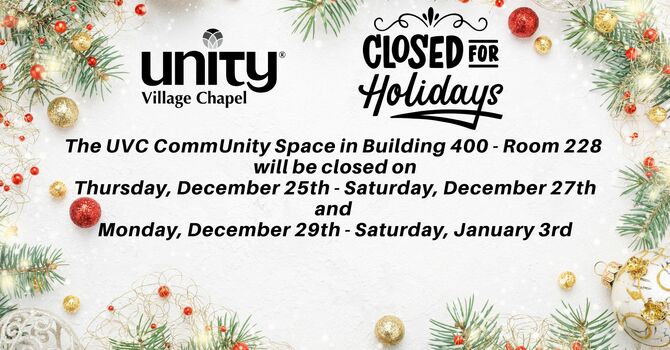 UVC Closed During The Week of December 29th