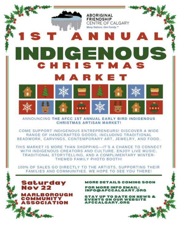 AFCC 1st Annual Early Bird Indigenous Christmas Artisan Market