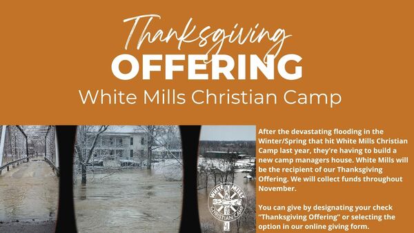 Thanksgiving Offering - Only 2 Weeks Left!