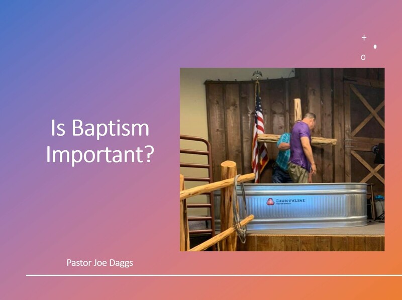 "Is Baptism Important?"