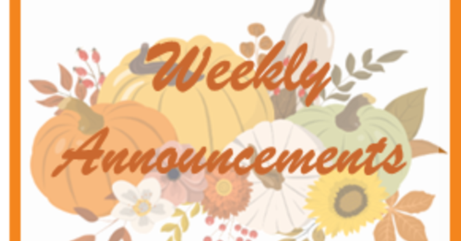 Weekly Announcements