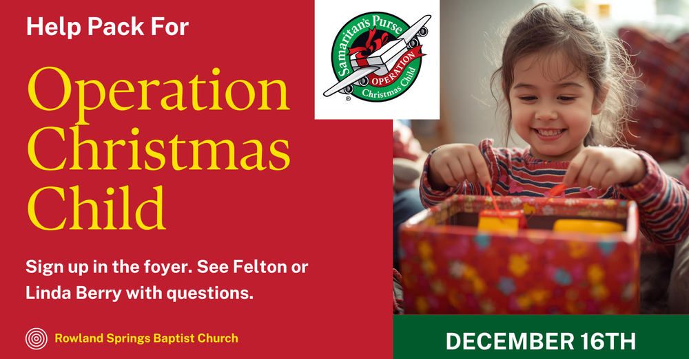 Operation Christmas Child Shoebox Packing