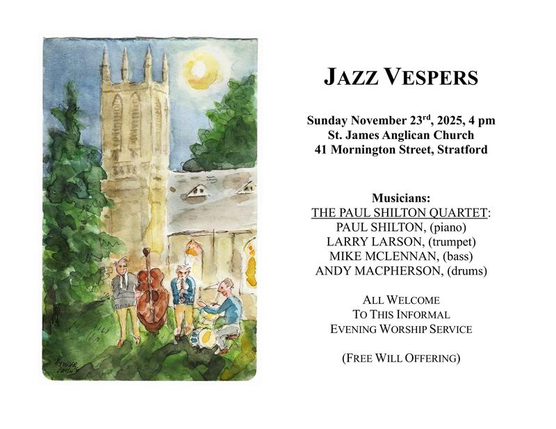 Jazz Vespers - Sunday November 23rd at 4pm