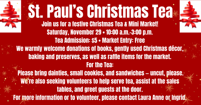 St. Paul's Christmas Tea 
