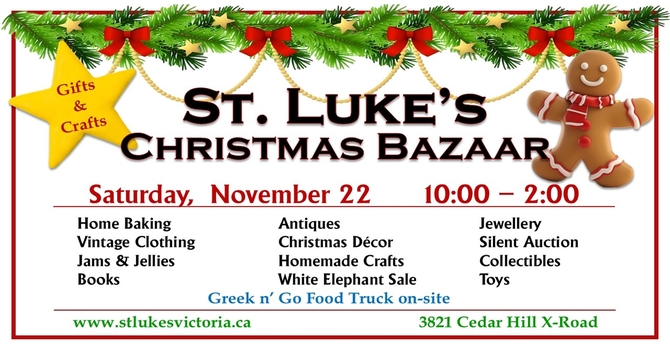 You are Invited to St. Luke's Christmas Bazaar