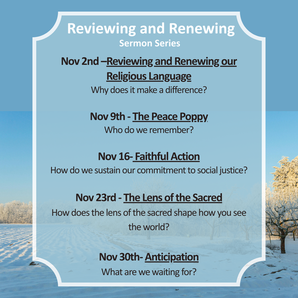 Reviewing and Renewing: Sermon Series