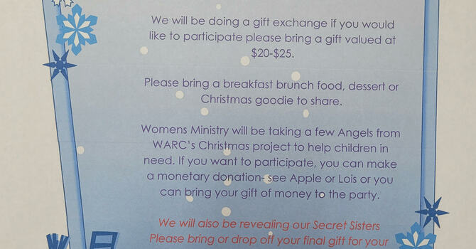 Ladies Ministry Christmas Party