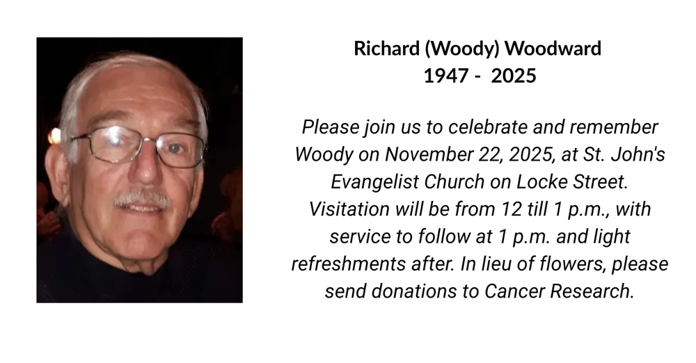 Richard (Woody) Woodward  1947 - 2025