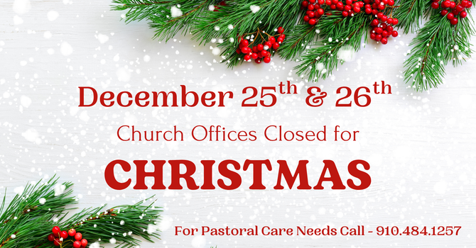 Christmas Holiday Hours