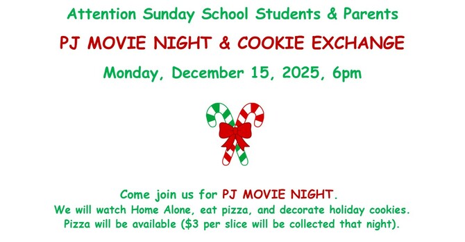 PJ Movie Night and Cookie Exchange