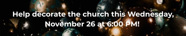 Decorate the church together!