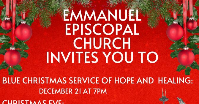 Christmas service schedule image