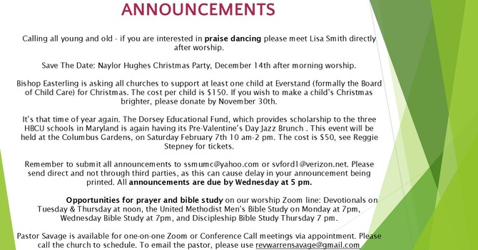 Weekly Announcements image