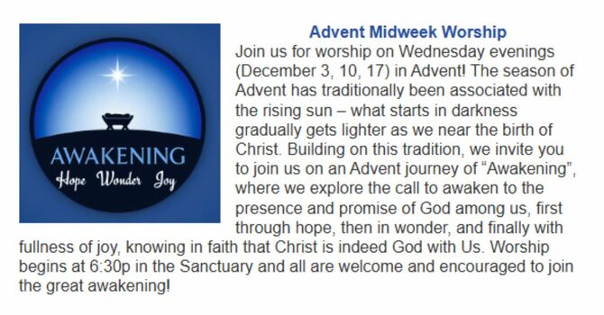 Advent Midweek Worship 