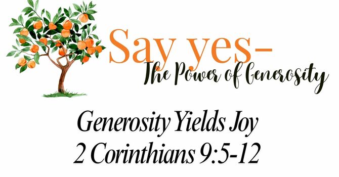 Generosity Yields Joy