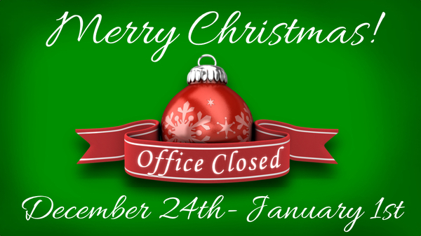 Closed for the Holidays