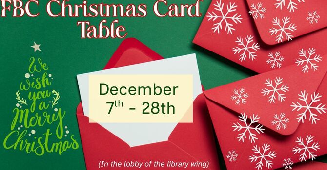 FBC Christmas Card Table