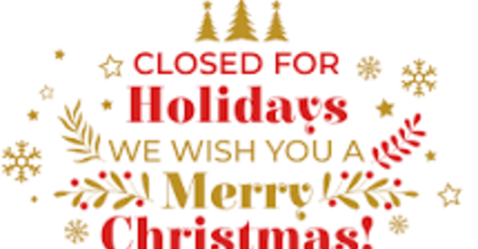 Office Closed for Christmas