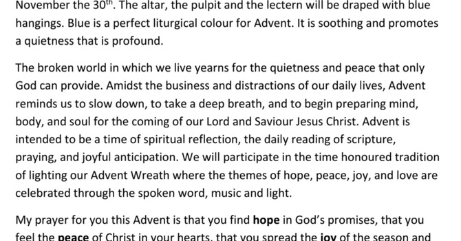 Advent Message image