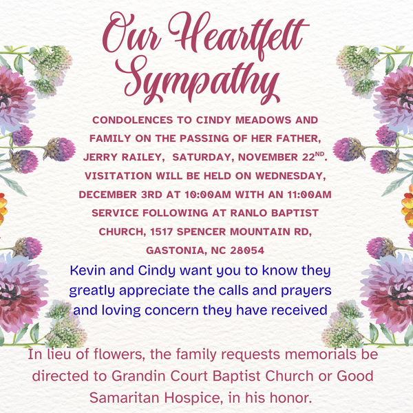 Sympathy and Condolences