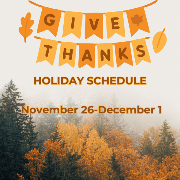 Thanksgiving Holiday Schedule