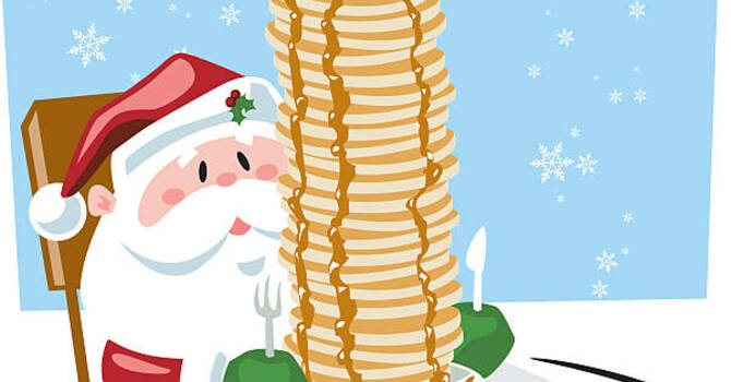 Pancakes and PJs with Santa