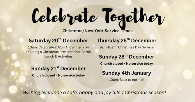 Christmas/New Year Service Times image