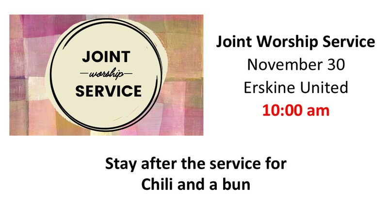 Advent 1 ~ Joint Service 10:00 am