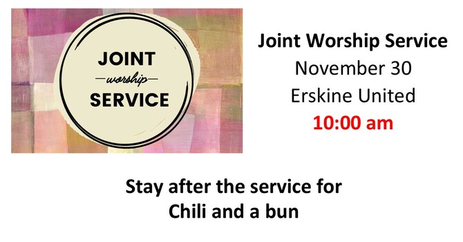 Advent 1 ~ Joint Service 10:00 am