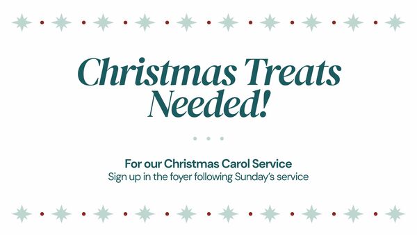 Christmas Treats Needed
