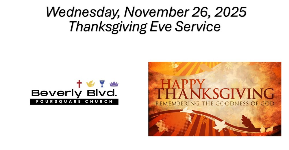 Thanksgiving Eve Service 2025