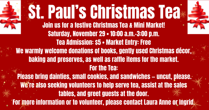 St. Paul's Christmas Tea 