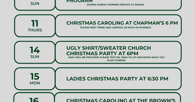 December Events image