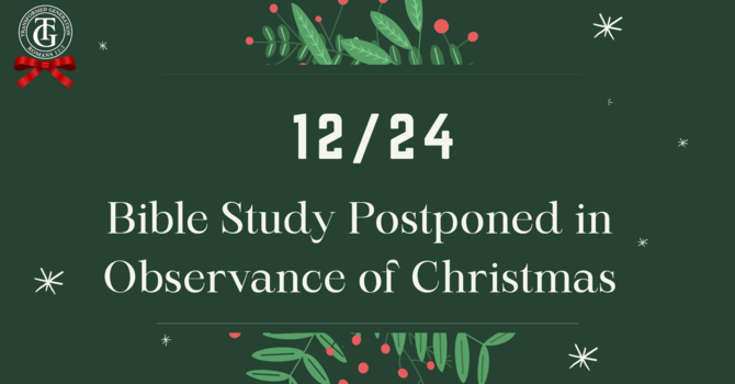 Virtual Bible Study CANCELED 