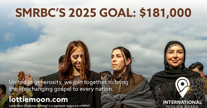 SMRBC Sets $181,000 Goal for the Lottie Moon Christmas Offering image