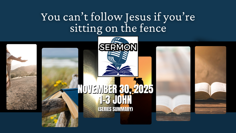 You can’t follow Jesus if you’re sitting on the fence