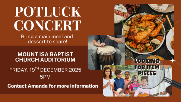 POTLUCK CONCERT  - SAVE THE DATE!!!