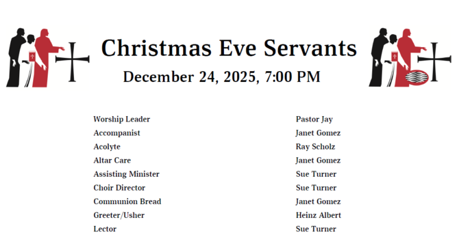 Servants - Christmas Eve Service - 2025 image