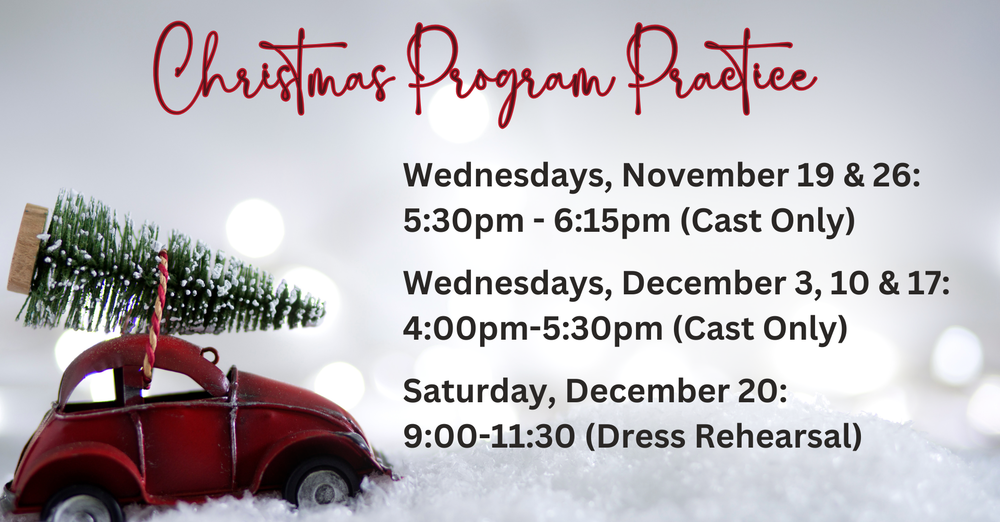 Children's Christmas Program Practice (for cast)