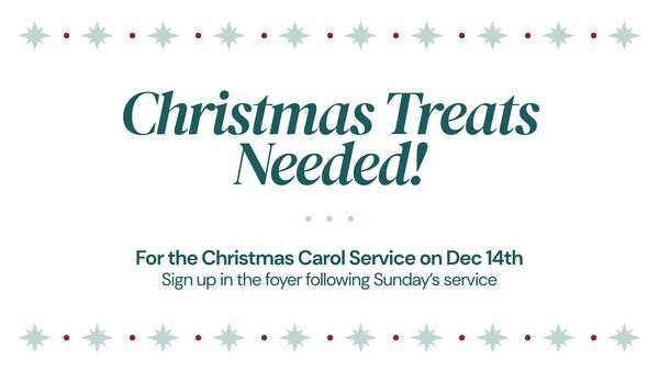 Christmas Treats Needed