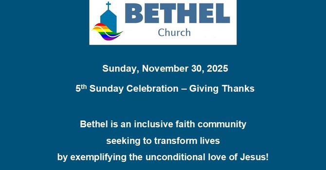November 30 Worship - 5th Sunday Celebration