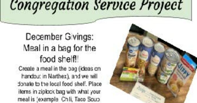 December Service Project Announced