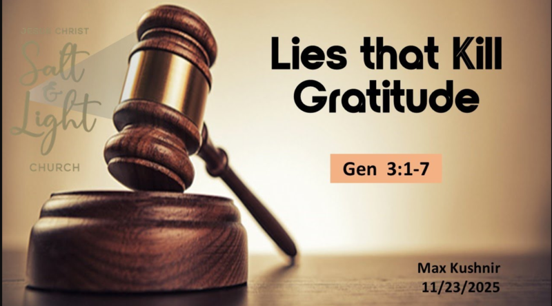 Lies that Kill Gratitude