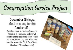 December Service Project Announced | Zion Lutheran Church Cloverdale