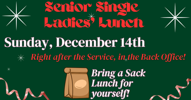 Senior Singles' Lunch!