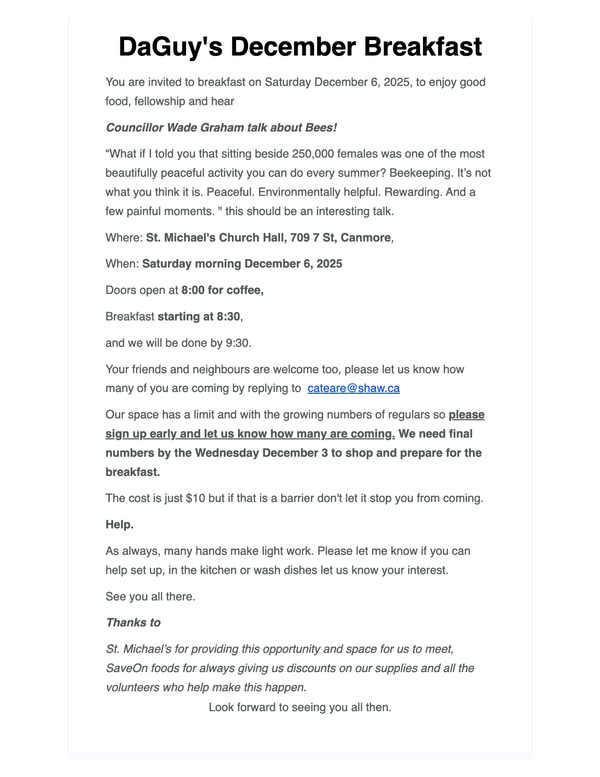 DaGuy's Invitation for DaGuy's