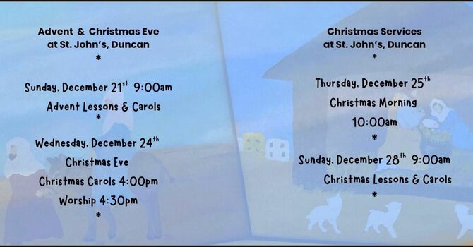 Worship this Christmas at St. John the Baptist, Duncan image