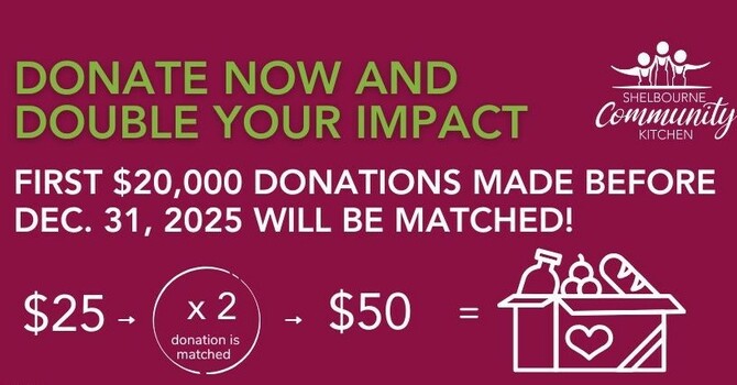 Shelbourne Community Kitchen - Donate and Double Your Impact Campaign image